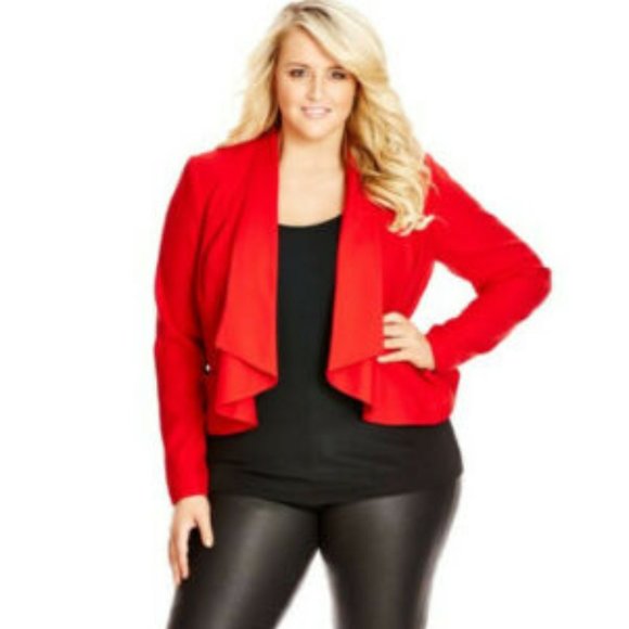 City Chic Red Women's Jacket - Picture 9 of 10